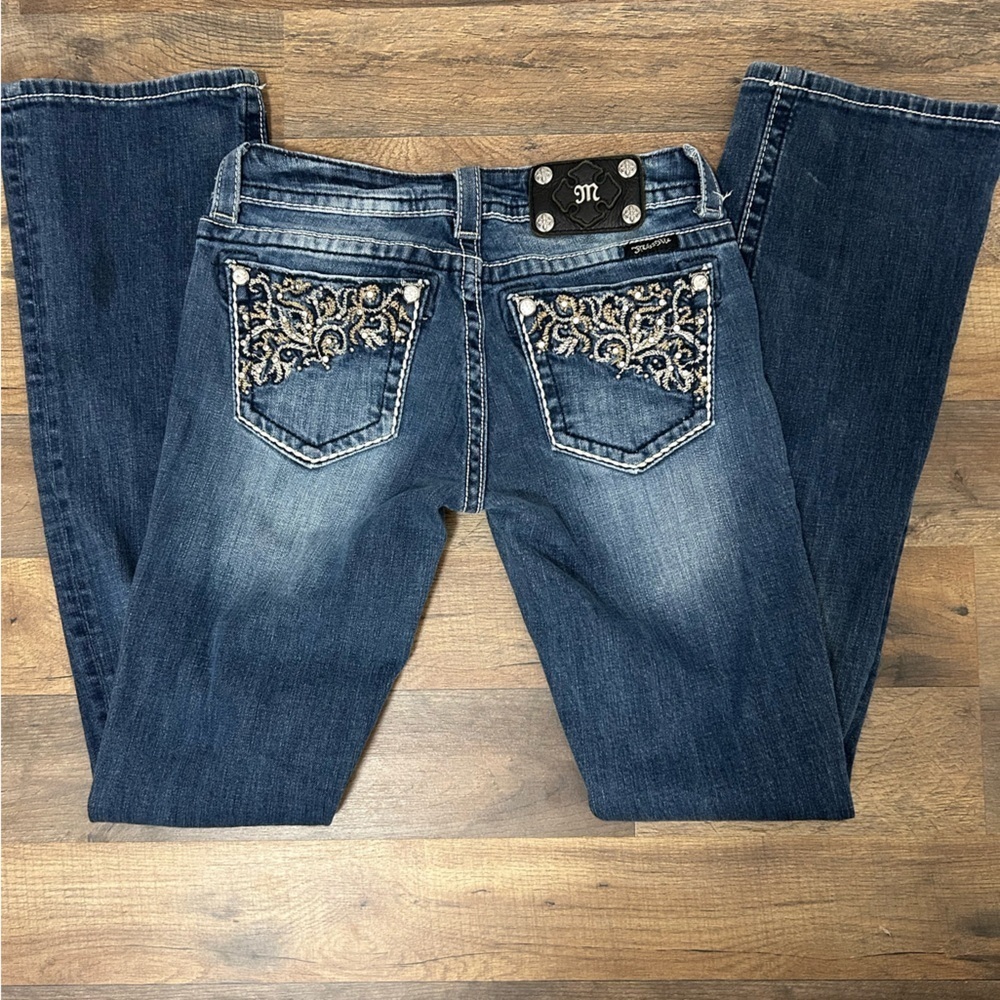 Miss Me Y2K Dark Blue Flare Jeans Boot Cut size 28 - Picture 4 of 12